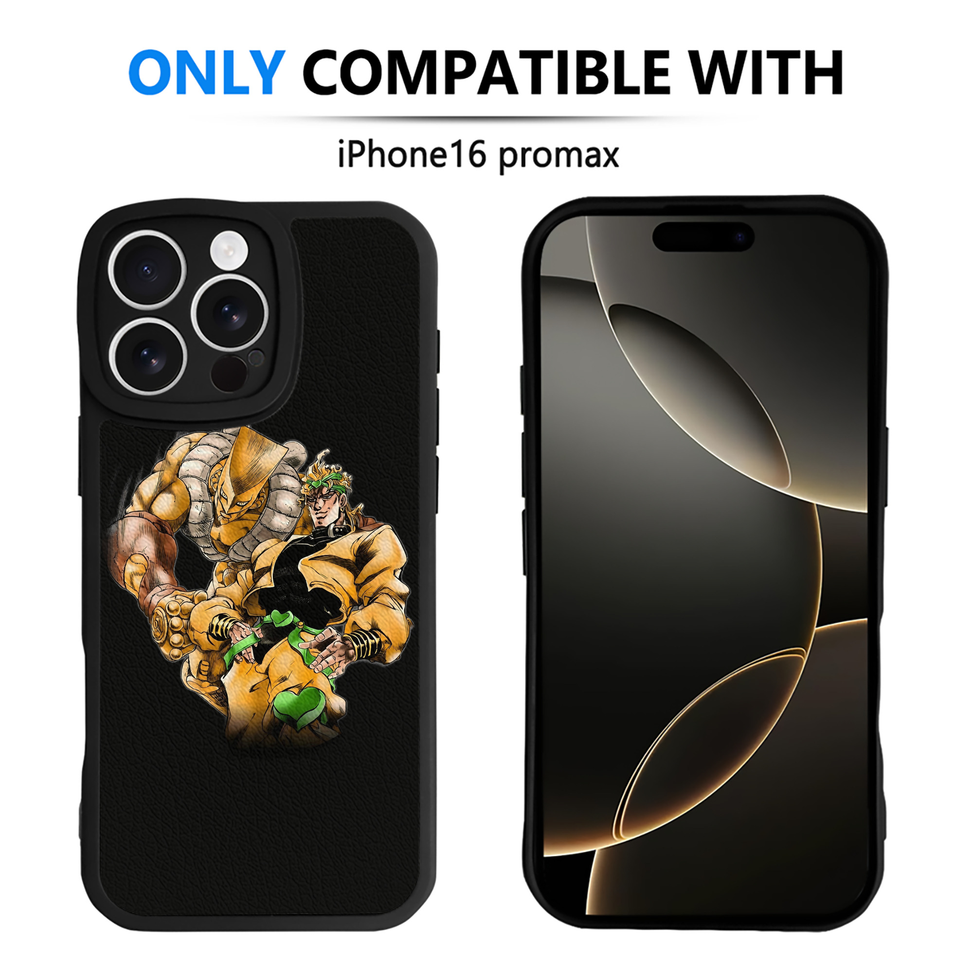 （画像用） ジョジョの奇妙な冒険 ディオ?ブランドー JoJo's Bizarre Adventure Dio Brando 【iPhone 16シリーズ対応】シリコンスマホケース（レザー調） 材質：シリコン
